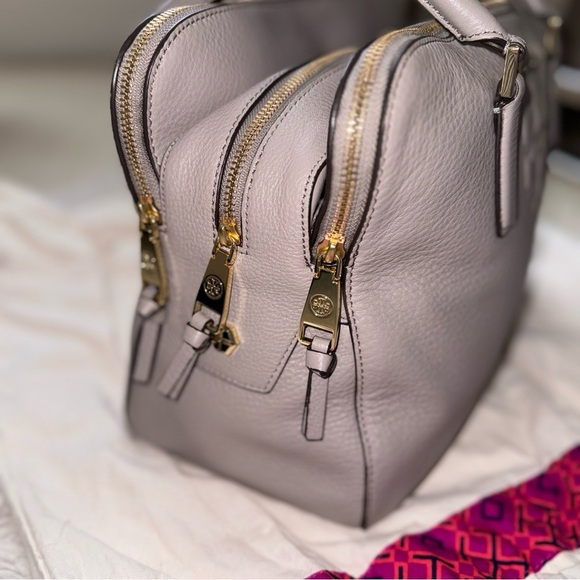 Tory Burch Triple Zip Leather Tassel Satchel - Picture 6 of 16